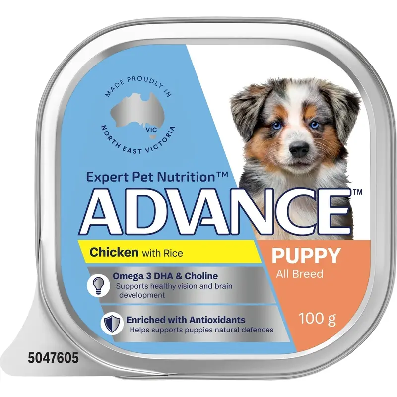 Advance Chicken and Rice All Breed Puppy Wet Food 100g :->>