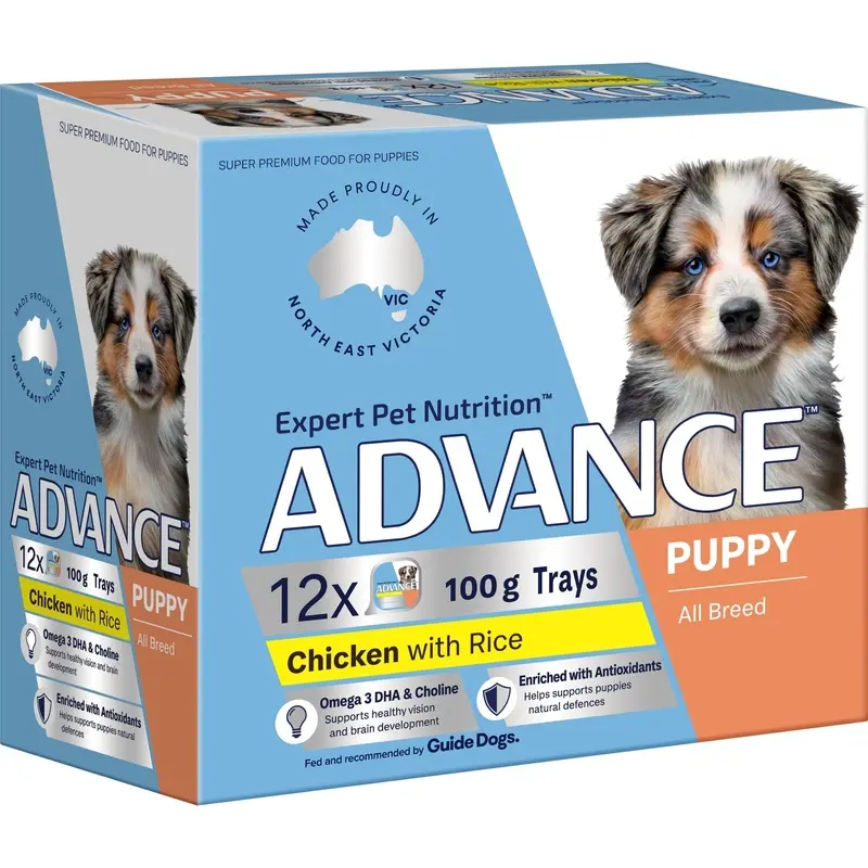 Advance Chicken and Rice All Breed Puppy Wet Food 100g x 12 :->>