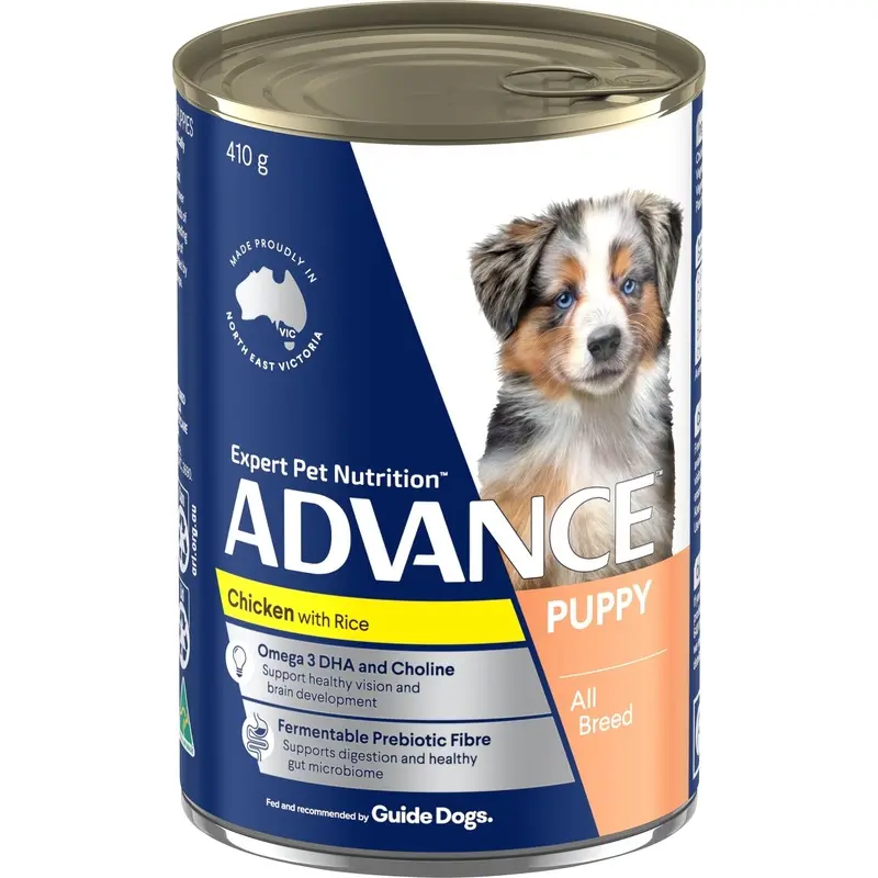 Advance Chicken and Rice All Breed Puppy Wet Food 410g :->>