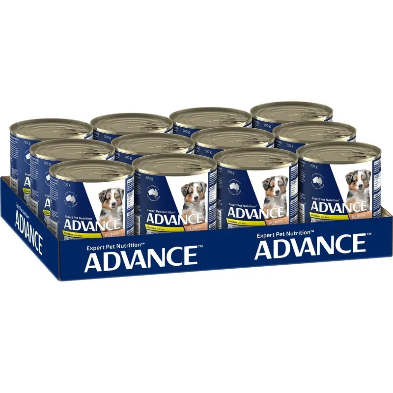 Advance Chicken and Rice All Breed Puppy Wet Food 700g x 12 :->>
