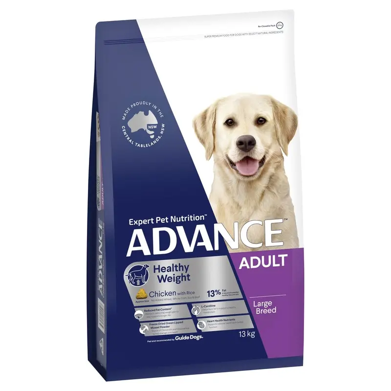 Advance Chicken and Rice Healthy Weight Large Breed Adult Dog Dry Food 13kg :->>