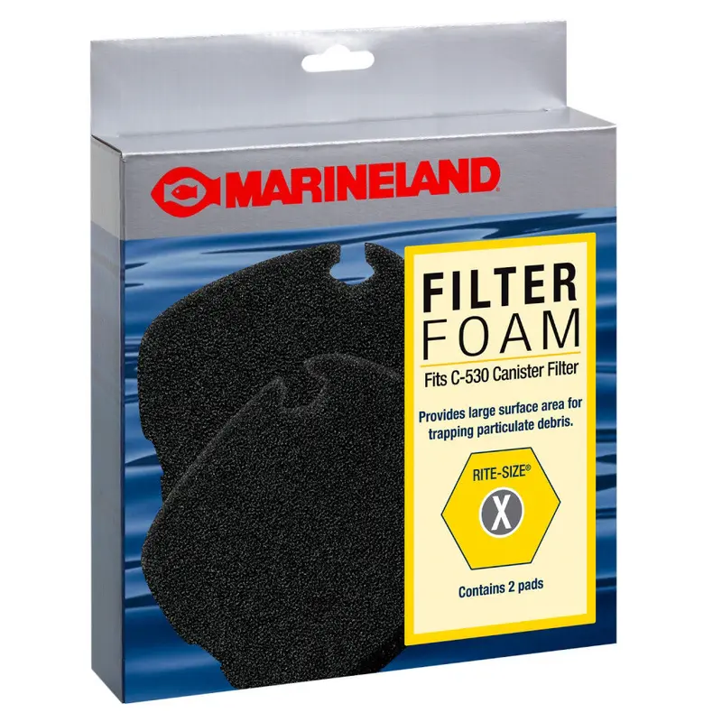 Marineland Filter Foam for Canister Filters Black Rite-Size X 2 Pack