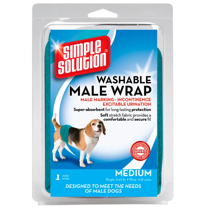 Simple Solution Washable Male Wrap Blue MD