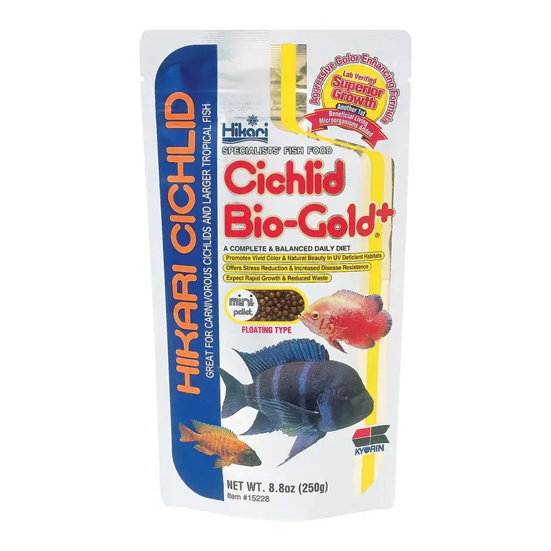 Hikari Cichlid BioGold+ Pellet Fish Food 8.8oz Mini
