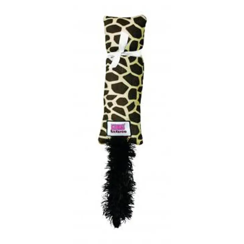KONG Kickeroo Plush Pattern 1 Catnip Cat Toy Brown One Size