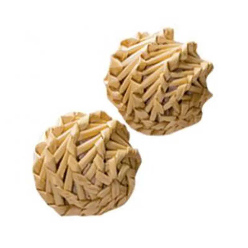 KONG Natural Straw Ball Catnip Toy Beige One Size 2 Pack