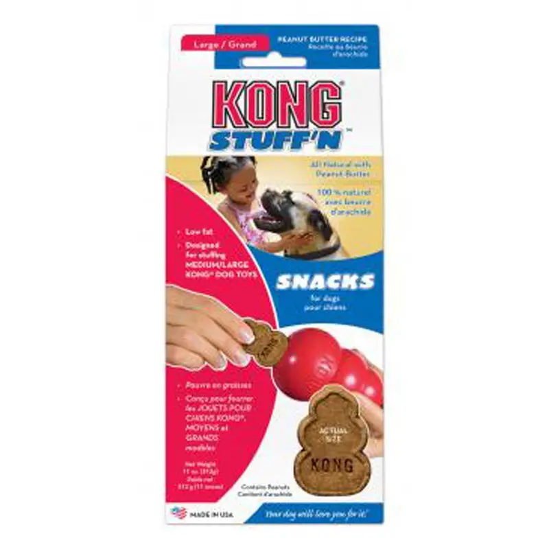 KONG Stuff'N Snacks Dog Treats Peanut Butter LG 12oz