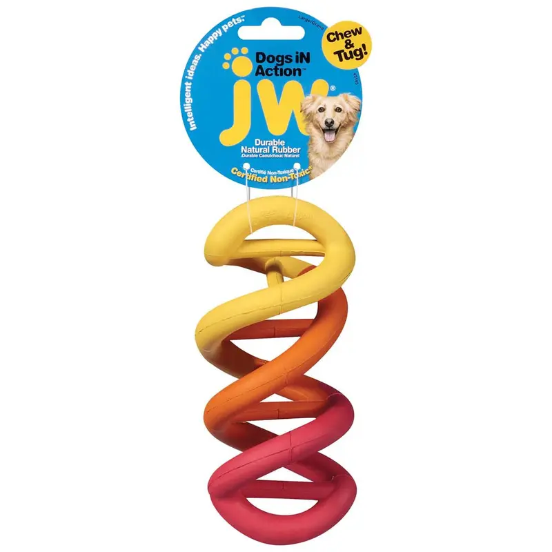 JW Pet Dogs in Action Rubber Dog Toy Multi-Color LG