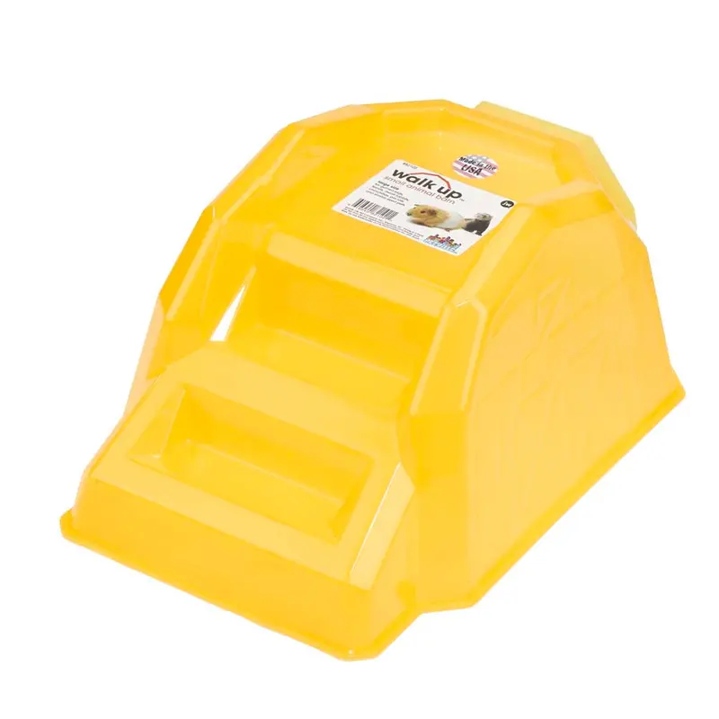 JW Pet Walk Up Barn for Small Animals Yellow LG