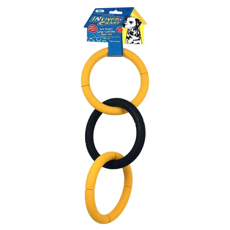 JW Pet Invincible Triple Chains Dog Toy Assorted LG