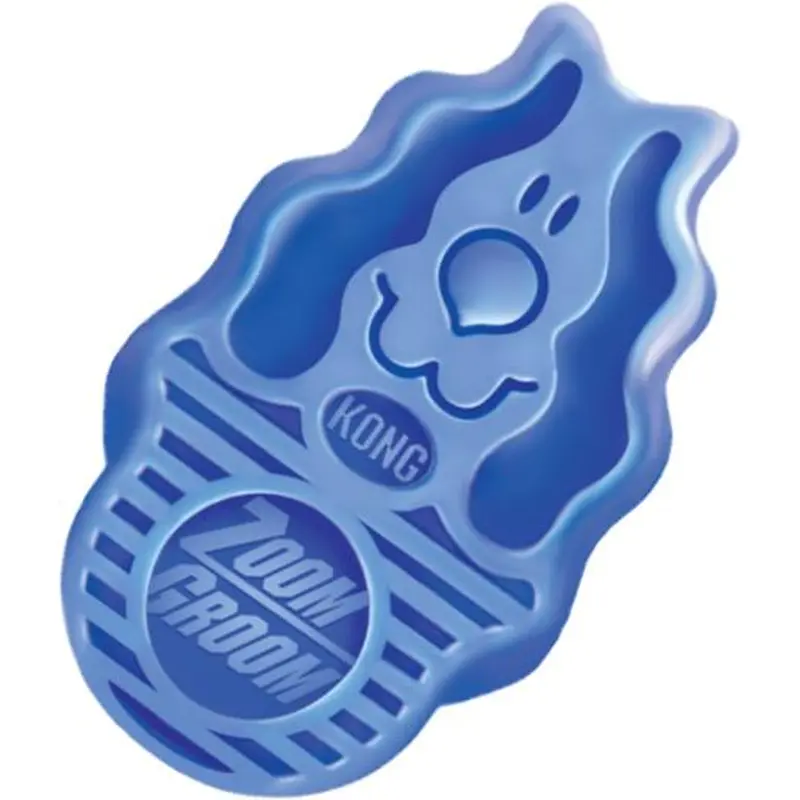 KONG Zoomgroom Rubber Dog Brush Raspberry LG