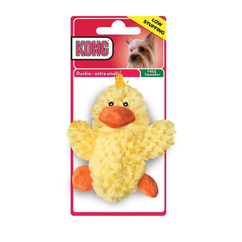 KONG Unstuffed Dog Toy Duck with Squeaker XS