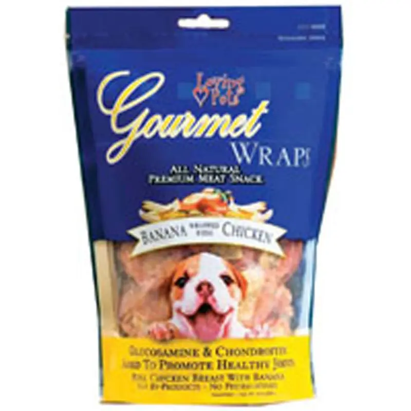 Loving Pets Gourmet Wraps Dog Treat Banana & Chicken 6oz