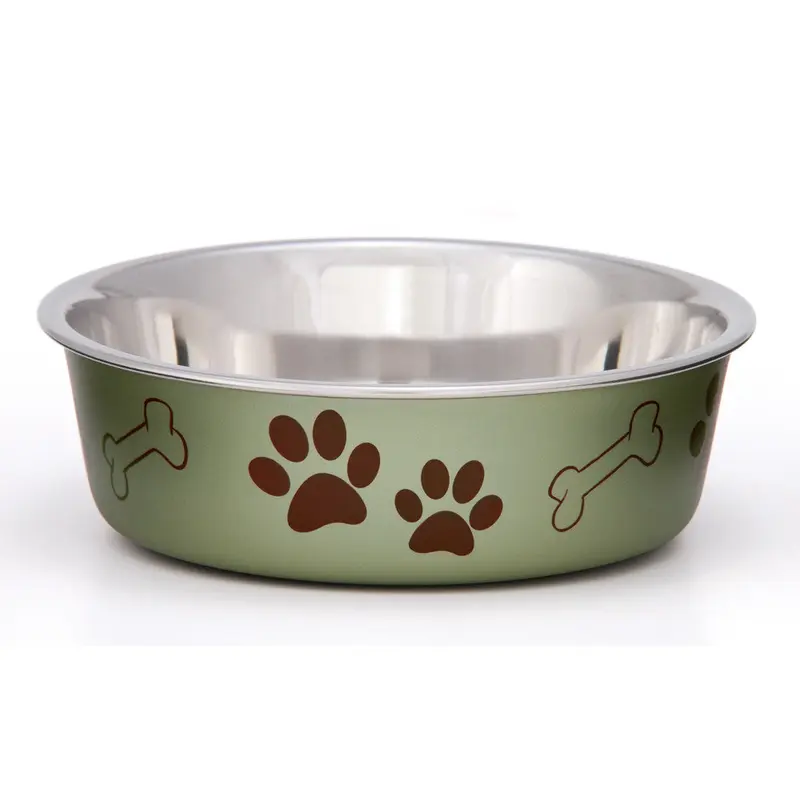 Loving Pets Metallic Dog Bowl Artichoke SM