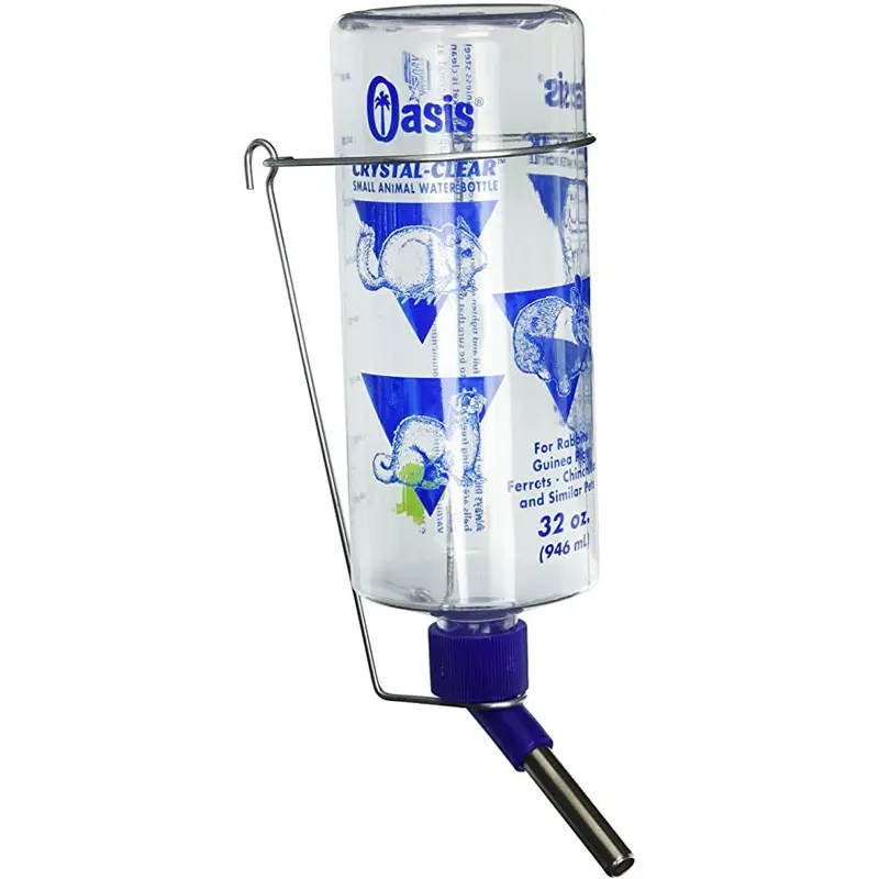 Oasis Crystal Clear Water Bottle for Small Animals Clear 32 Ounces
