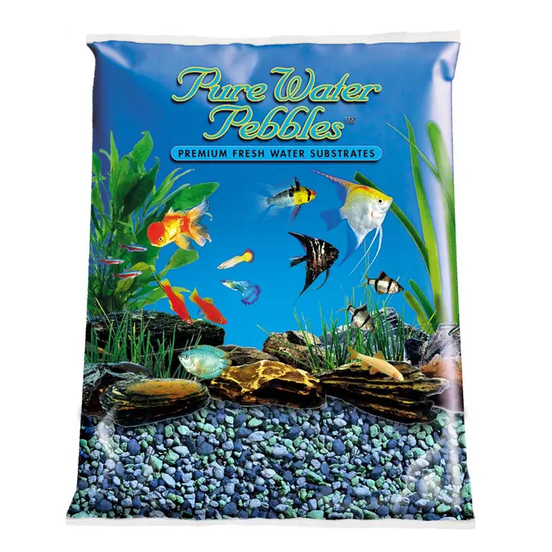 Pure Water Pebbles Premium Fresh Water Coated Aquarium Gravel Blue Lagoon 6/5 lb