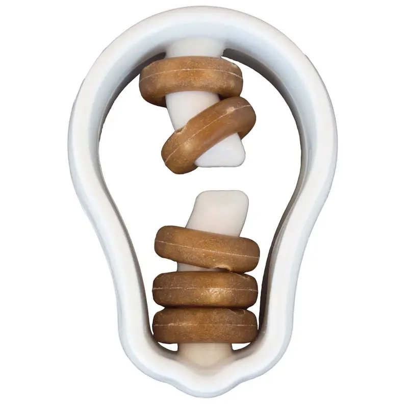 Starmark Treat Ringer Dog Toy Lightbulb White One Size