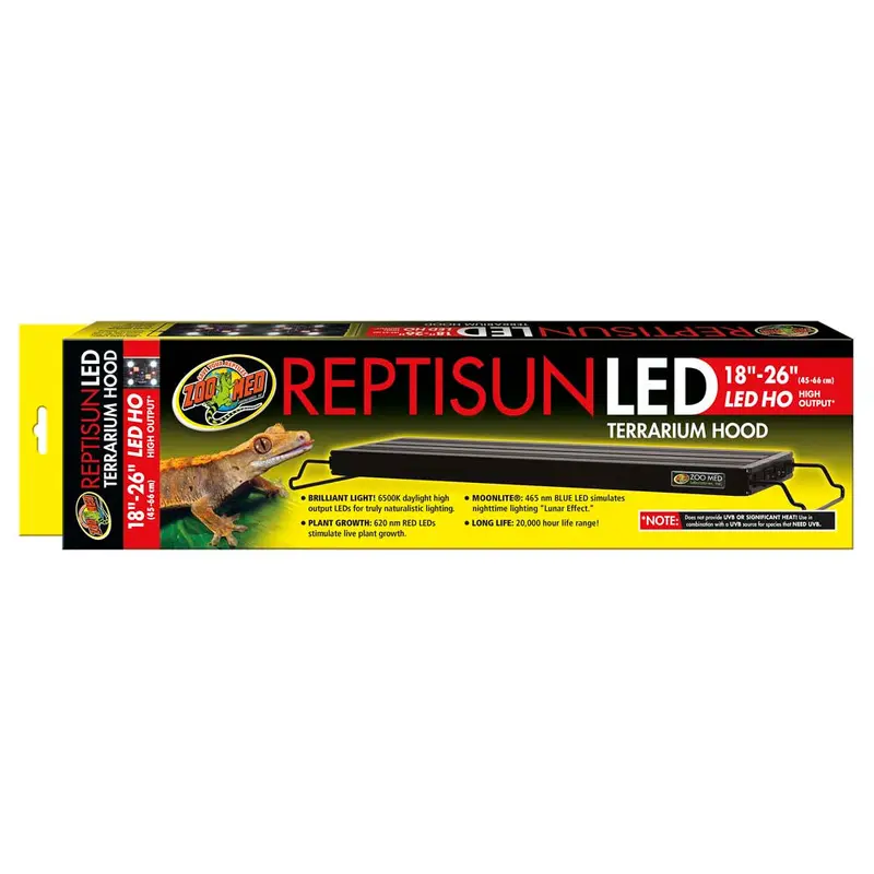 Zoo Med ReptiSun LED Terrarium Hood Black 18 in - 26 in