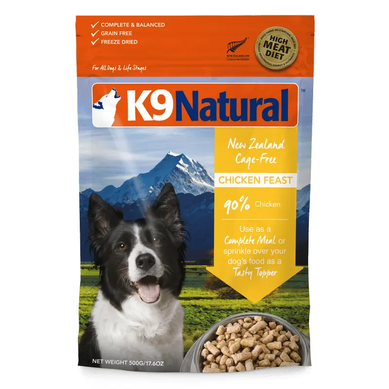 K9 Natural Chicken Feast Raw Freeze-dried Dog Food-4-lb-