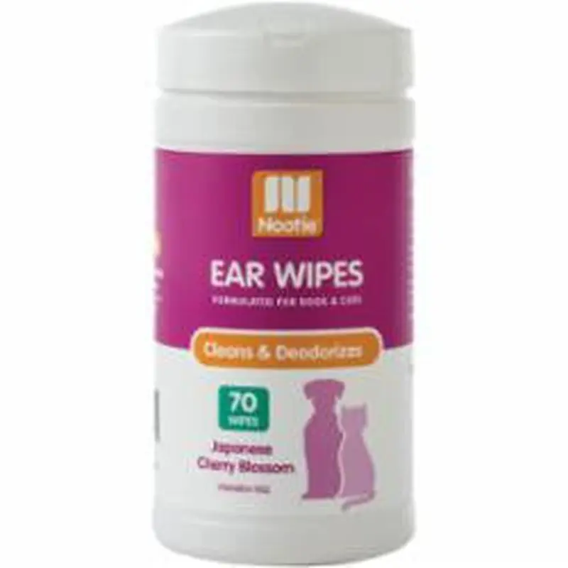 Nootie Japanese Cherry Blossom Ear Wipes For Dogs & Cats-70-ct-
