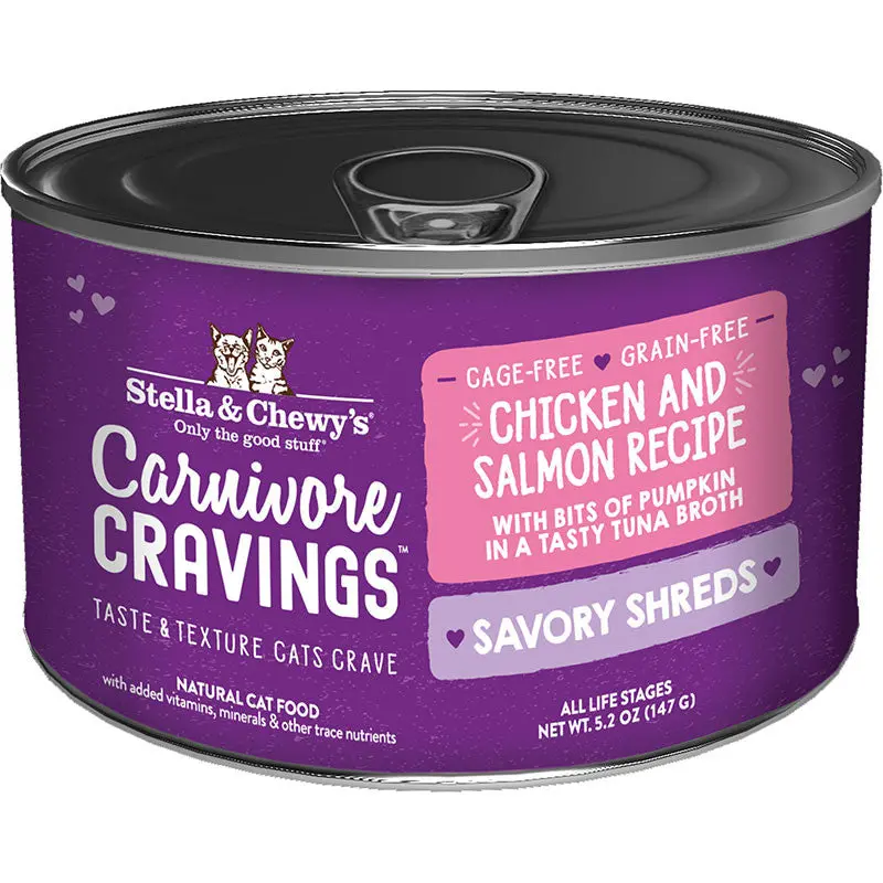 Stella & Chewy's Cat Carnivore Cravings Shred Chicken & Salmon 5.2oz