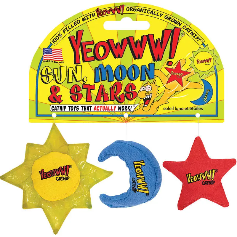 Yeow C Catnp Sun Moon Star 3pk Yeowww! 2 Each Per Case