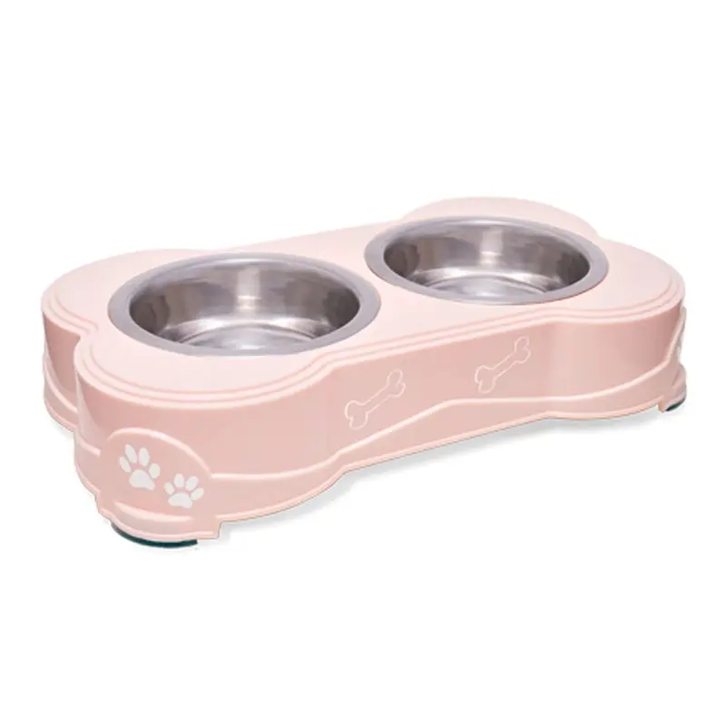 Loving Pets Double Diner Dog Bowl Paparazzi Pink MD