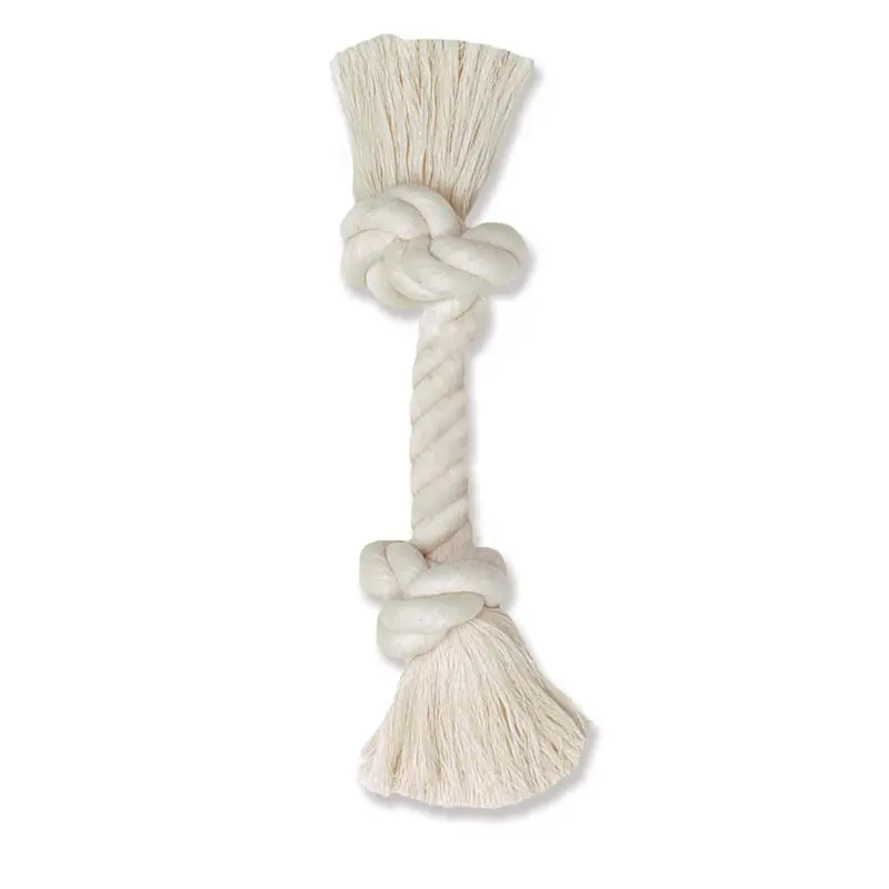 Mammoth 100% Cotton Rope Bone Dog Toy White 16in XL
