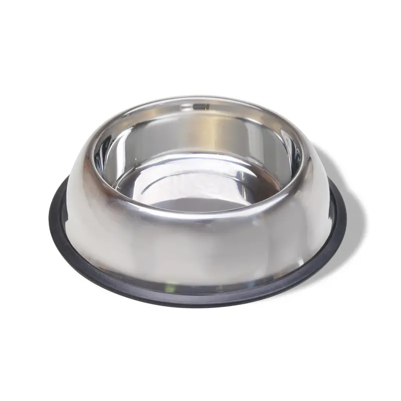 Van Ness Plastics Stainless Steel No-Tip Dish Silver 32oz