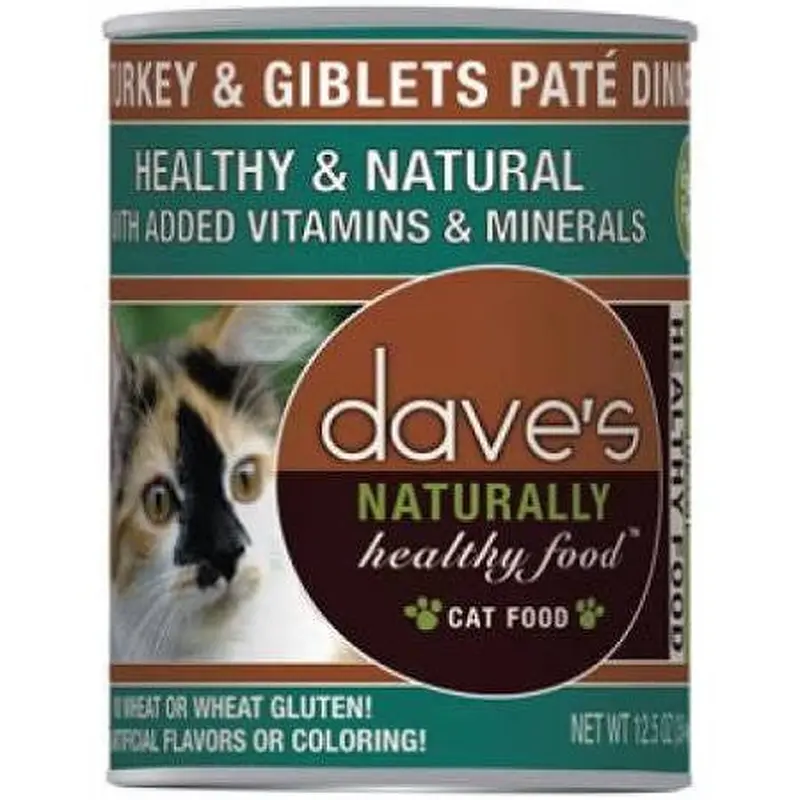 Dave's Pet Food Cat Naturally Healthy Turkey Giblet 12.5oz 