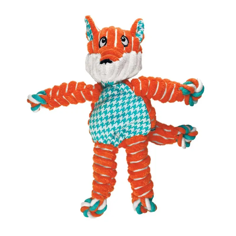 KONG Floppy Knots Fox Dog Toy Multi-Color MD/LG
