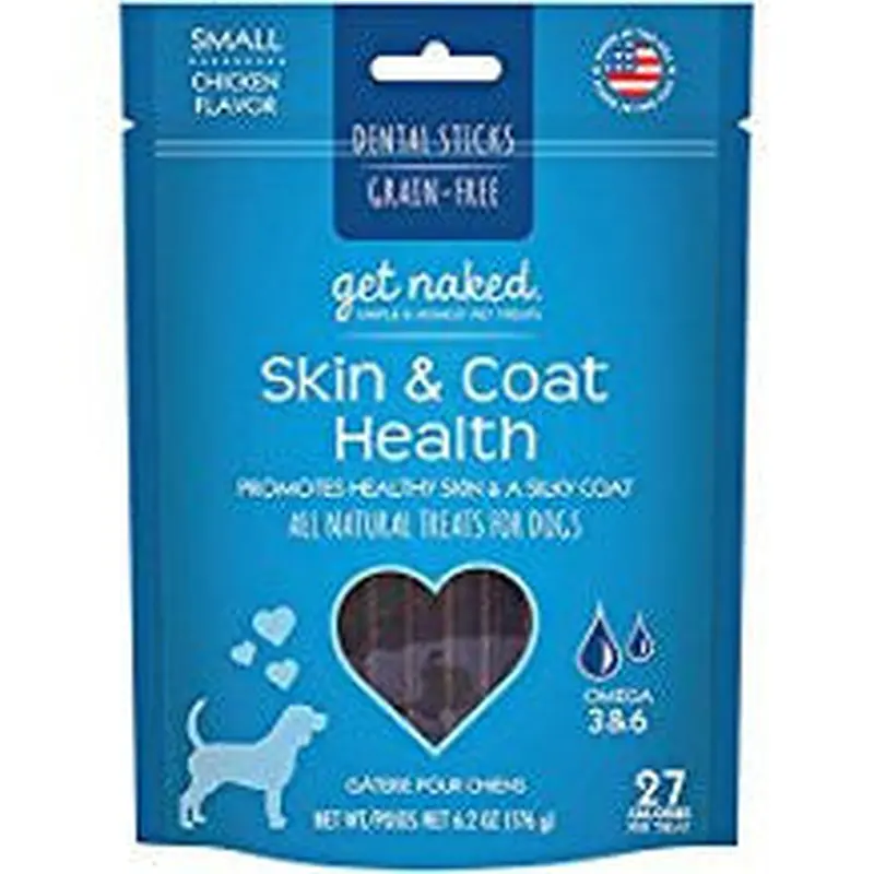 N-Bone Get Naked Skin & Coat Dental Chew Stick Small 6.2Z 