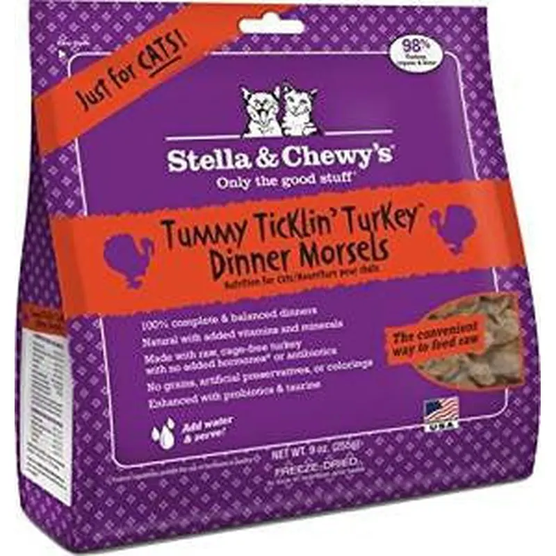 Stella & Chewy's 8 oz. Freeze-Dried Tummy Ticklin' Turkey Dinner for Cats 