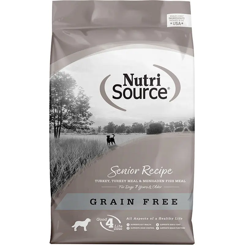 NutriSource Grain Free Senior Dog Food 5lb 