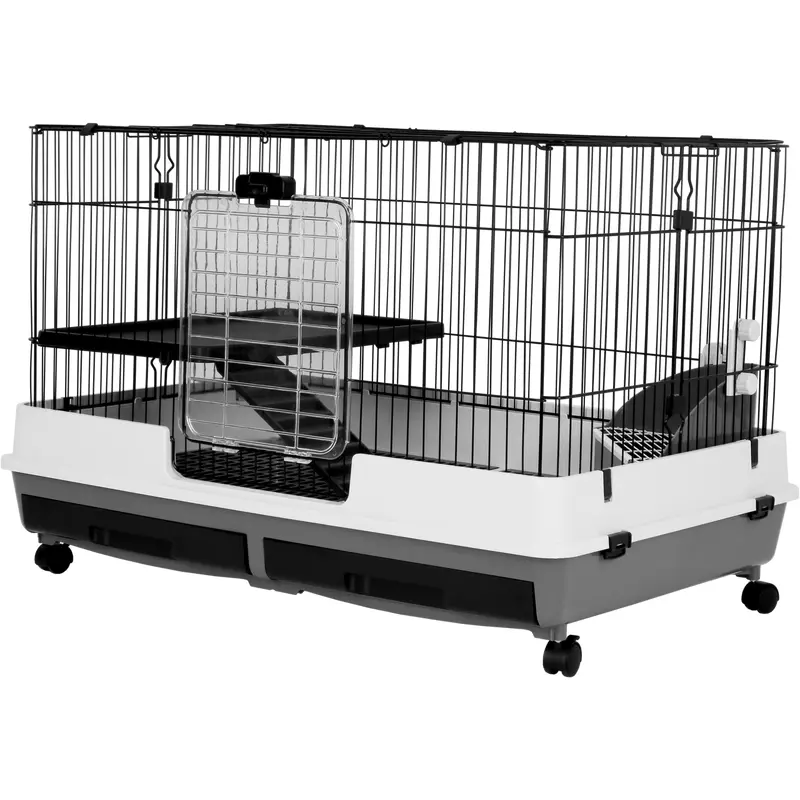 A & E Cages Deluxe Small Animal Cage 2-Level 40 inches X 25 inches X 26 inches