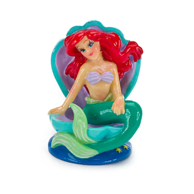 Disney Ariel on Shell Throne Aquarium Ornament Multi-Color Mini