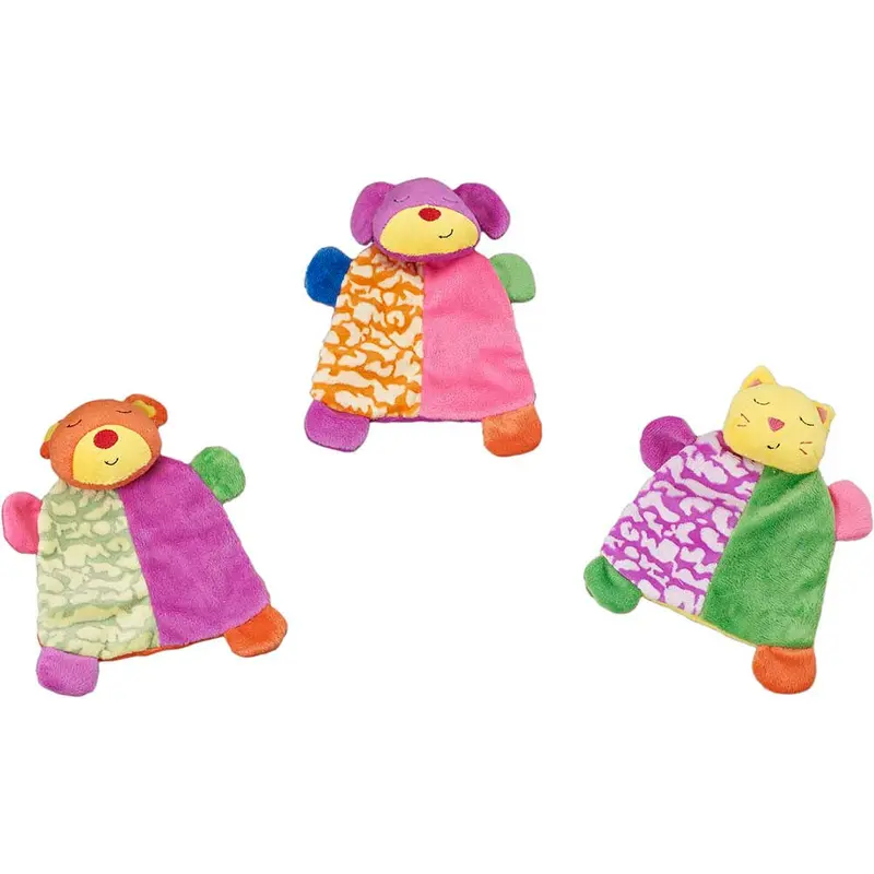 Spot Lil Spots Plush Dog Toy Blanket Assorted Multi-Color 7 in