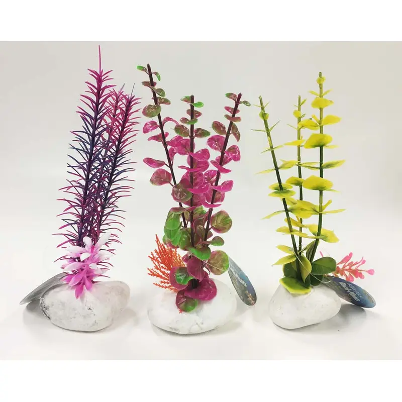 Penn-Plax Rock Aquarium Plant Style Assorted 8 in