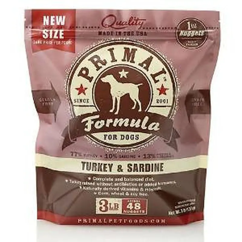 Primal Canine Turkey/sardine Nuggets 3lb.