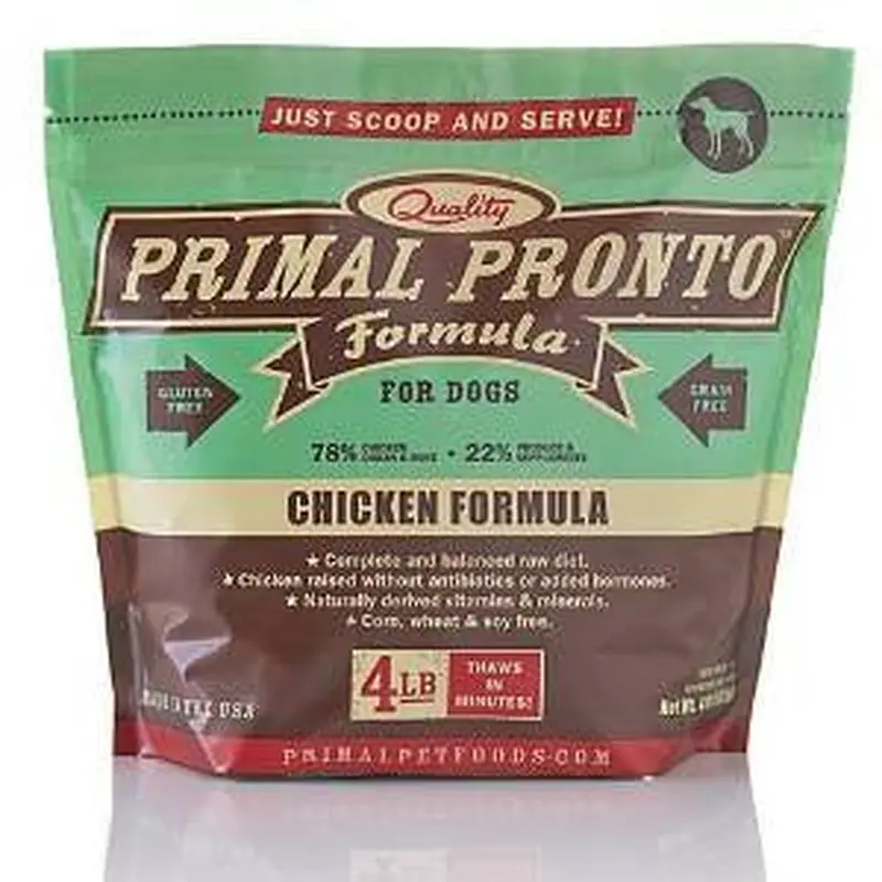 Primal Raw Pronto Chicken Dog 4lb