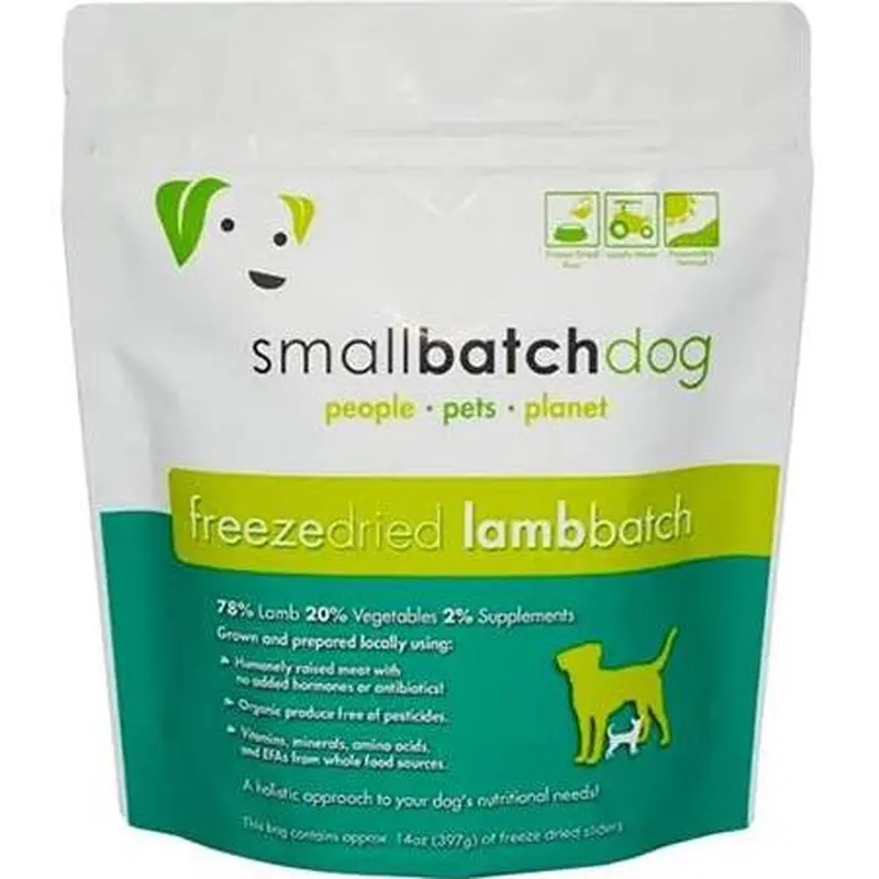 Small Batch Dog Freeze Dried Lamb Sliders 14oz 