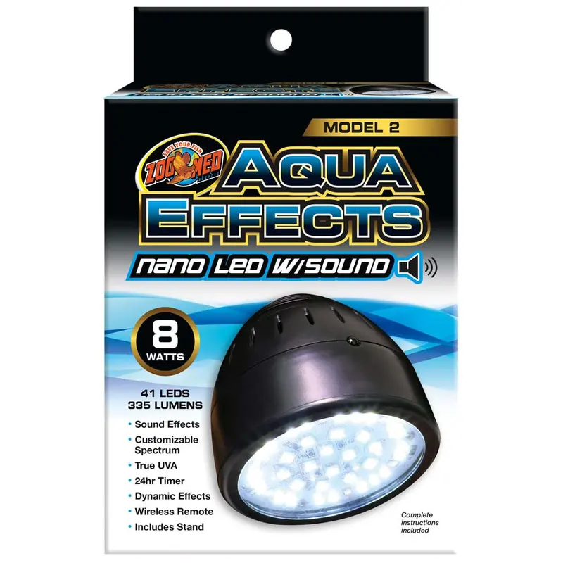 Zoo Med AquaEffects Model 2 Nano LED Light Fixture Black