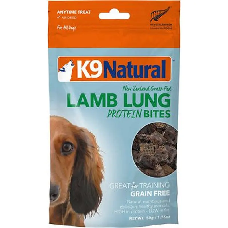 K9 Naturals Dog Air Dried Lamb Lung Bites 1.76oz 