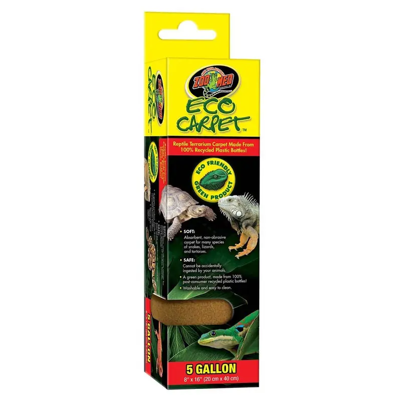 Zoo Med Eco Carpet Reptile Terrarium Carpet Tan 5 Gallon, 8 Inches X 16 Inches