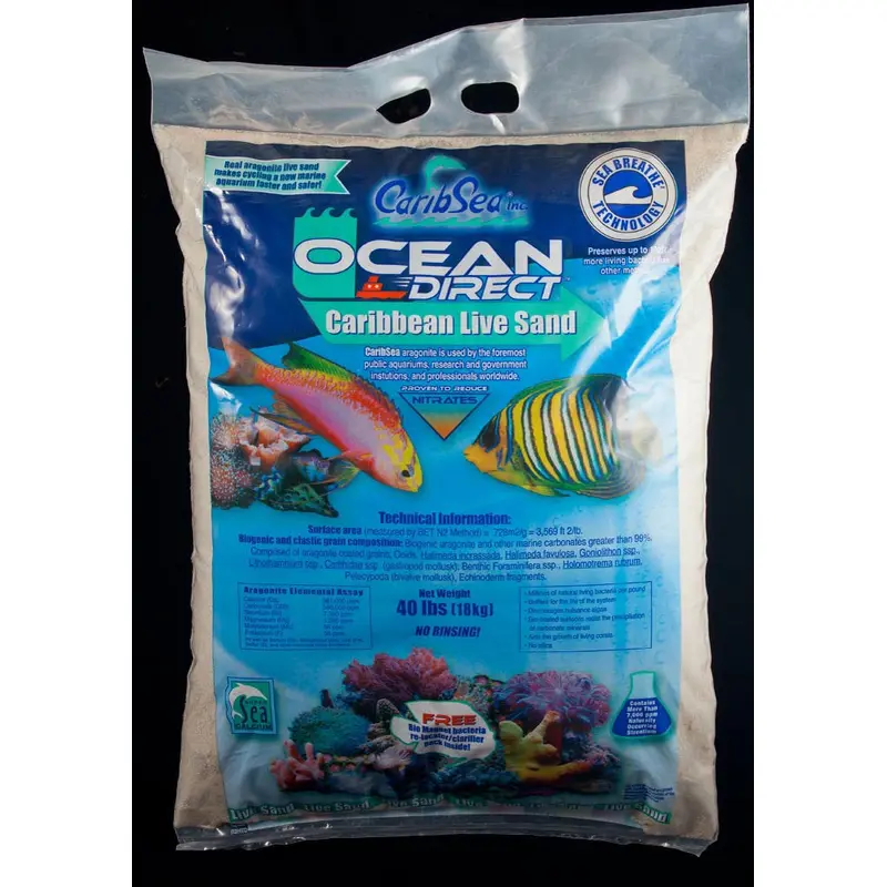 CaribSea Ocean Direct Live Original Grade Aquarium Sand 40 lb