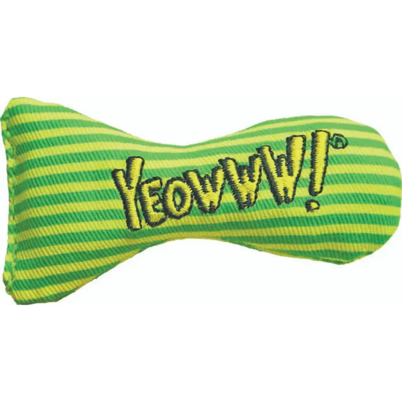 Yeowww! Stinkies Catnip Toy Yellow, Green 3 in 12 Pack