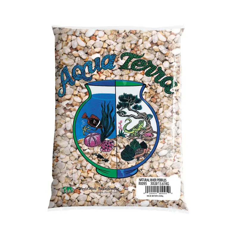 Aqua Terra Premium Fresh Water River Pebbles Aquarium Gravel 6/5 lb