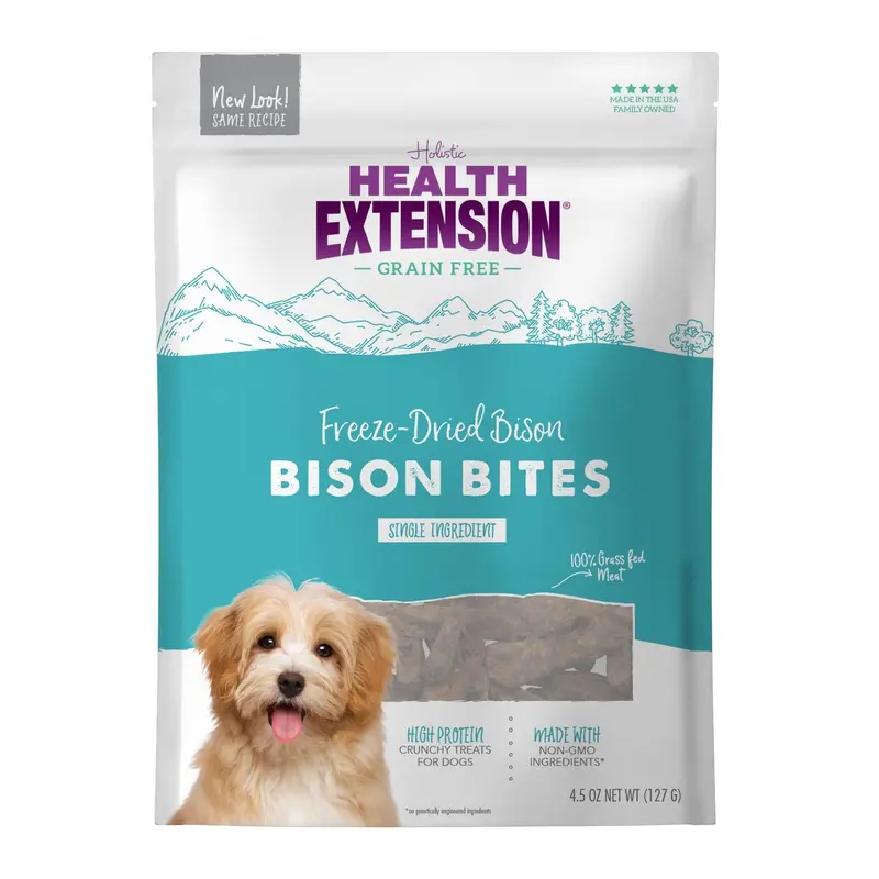 Health Extension Bison Bites Treats 6 oz. 