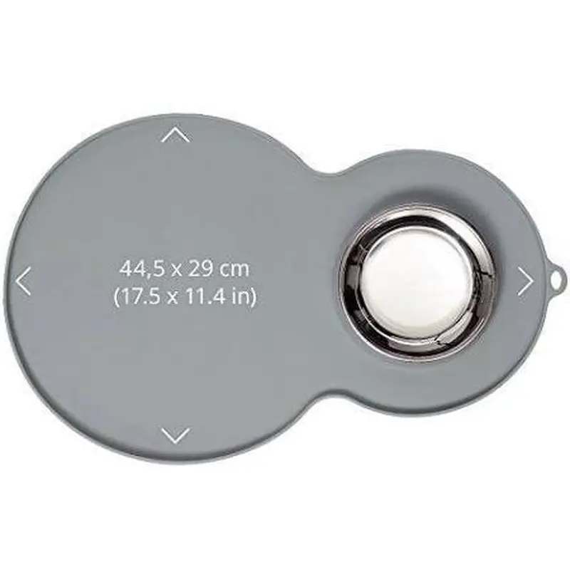 Hagen Catit Placemat Stainless Peanut shaped Gray 44013