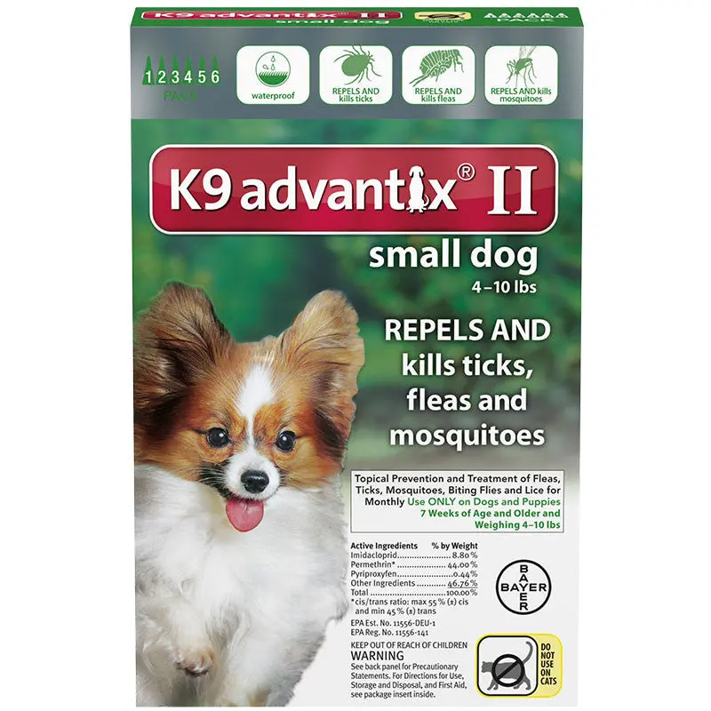 K9 Advantix Ii Dog Small 4-10lb Green 6 Pack